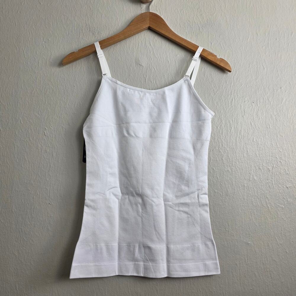 NWT Empetua White Scoop Neck Shaping Cami Top XL - Picture 10 of 11